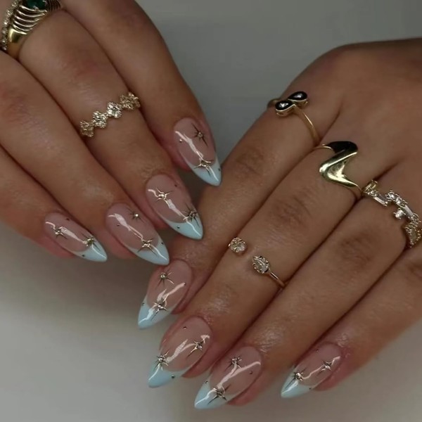 Handmade Press On Nails Soft Gel French Tip Press On