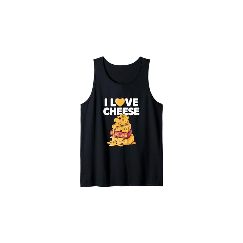 I Love Cheese Fun Humor Graphic Lovers Tank Top