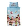Rapport Gingerbread Town Single Duvet Cover Children's Christmas Bedding Set,