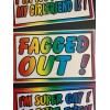 6 Piece Gay Prank Joke Bumper Stickers Decals 3x5” Kit