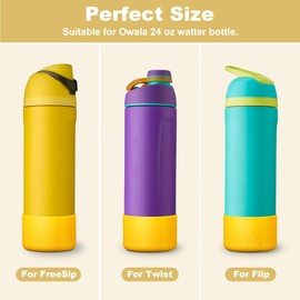yoelike Silicone Boot for Owala Water Bottle 24 oz, Anti-Slip Protective Sleeve for FreeSip/Twist/Flip, Bottom Bumper Cover for Watter Bottle Accessories