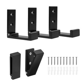 Pasking Pack of 10 Foldable Wall Hooks - Black Folding Hooks Clothes Hooks Foldable Folding Hooks Wardrobe Heavy Duty Hooks for Towels Coat Hats Headphones Bags Kitchenware