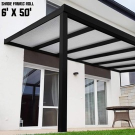 TANG Sunshades Depot 6'x50' Shade Cloth Light Grey Fabric Roll Up to 95% Blockage UV Resistant Mesh Net for Outdoor Backyard Garden Plant Barn Greenhouse Weddings Placemat Crafts Decorate Swing