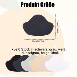 Pack of 36 Heel Protectors for Shoes, Heel Pads Shoes for Heel Repair, Heel Pads, Heel Pads, 3 Pairs of Each Black Grey White Dark Grey Beige Khaki