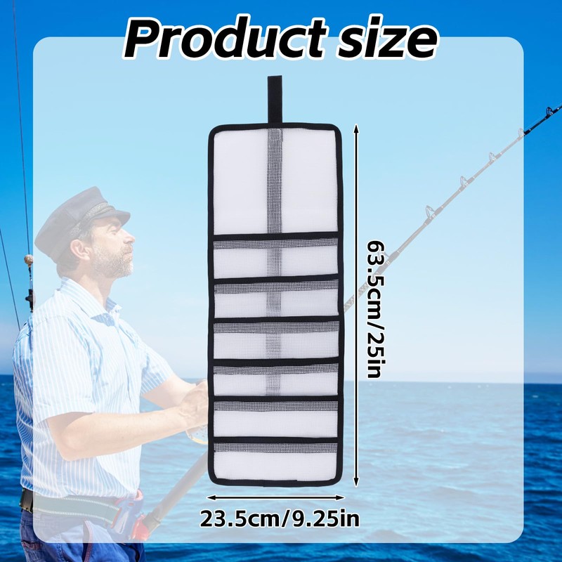 Roll Up Fishing Lure Wraps, 6 Pocket Durable Lure Bag