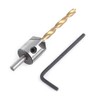 Countersink Drill Set, Woodworking Countersunk Drill Bit Titanium Coated HSS