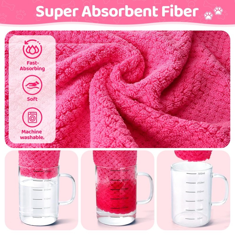 SlowTon Dog Bathrobe - Super Absorbent Microfiber Pet Fast Drying