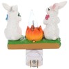 Ditip Bunny Campfire Flickering Nightlight, Rabbit Night Light Plug into