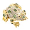 Rhinestone Frog Jewelry Box Painted Electroplated Frog Figurine Jewelry Boxes