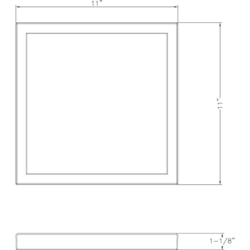 Progress Lighting P810020-030-30 Everlume Close-to-Ceiling, White, 1.13x11.00x11.00