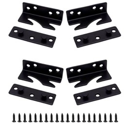 3.3-inch Bed Rail Bracket, 4 Pcs Black Iron headboard Bracket Frame Hardware Bed Hinge