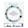 YOKIKA Fluorite Bracelets for Womens, Adjustable Fluorite Bracelet Crystal Bracelet