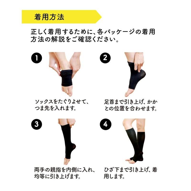 MediQtto Medical Compression Socks, Swelling, Lymph Elastic Stockings, Below Knee,