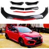 Front Bumper Lip Splitter Lower Spoiler Body Black+Red For Dodge