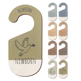 ITDYB Baby Closet Dividers for Clothes Organizer - Set of 8 Wooden Double-Sided Baby Clothes Size Dividers form Newborn to Toddler for Daily Gender-Neutral Baby Nursery Decor