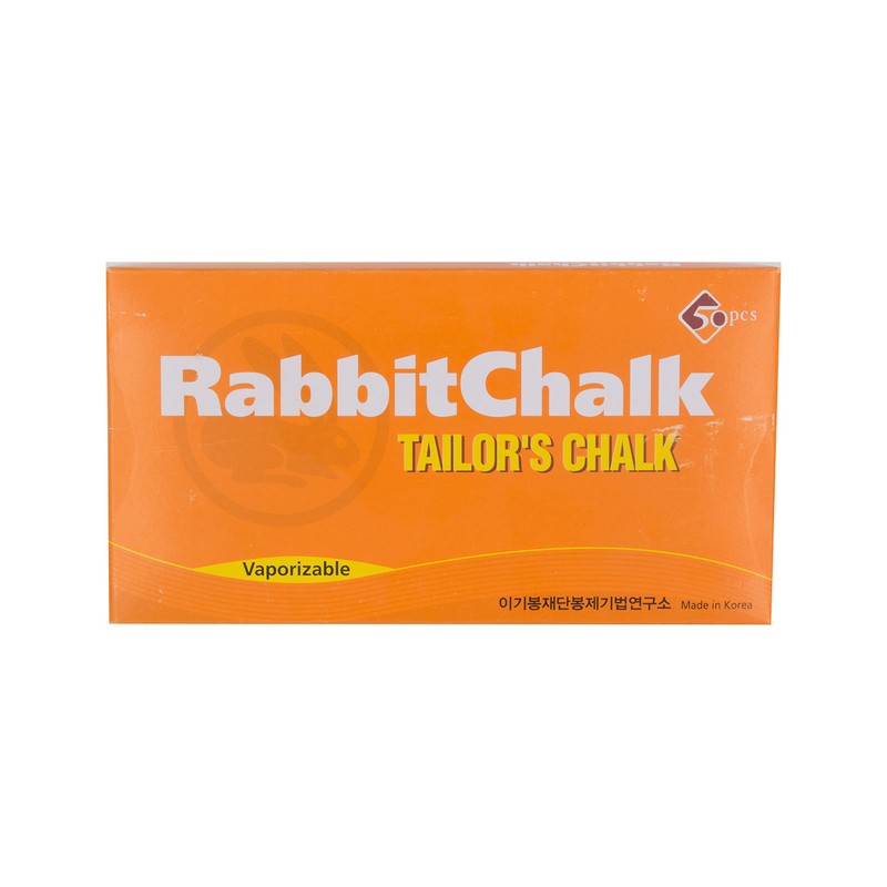 Rabbit Brand Premium Vaporizable Disappearing Tailor's Chalk (50 White Chalks