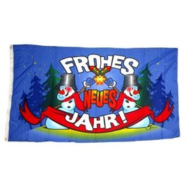 Flag Happy New Year New Year's Eve 90 x 150 cm