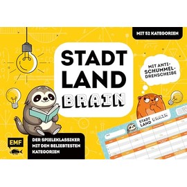 City, Country, Brain - The Most Popular Categories Game - The Ultimate City, Country, River Game Pad with 52 Categories and Anti-Cheat Turntable - From 8-99 Years