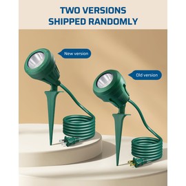 DEWENWILS 120V Spotlight Outdoor, 500LM Waterproof LED Spot Light with 3 Extra Lenses (Red Yellow Green), Landscape Lighting for Holiday, Trees, Flag, 5FT Extension Cord, UL Listed