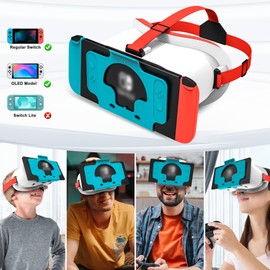VR Headset for OLED Model Upgrade, 3D Googles for OLED VR Games, Virtual Reality Glasses with Adjustale HD Lenses and Comfortable Head Strap