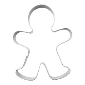 BekkiB 934-4er Set "Lebkuchenmann" - Ausstechformen 3x Lebkuchenmann in vers. Größen & 1x Lebkuchenfrau - Aus Edelstahl