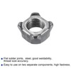 sourcing map Weld Nuts, M16 Square UNC Carbon Steel Machine