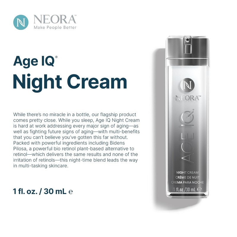 Neora Age IQ - Night Cream with Bidens Pilosa, Peptides
