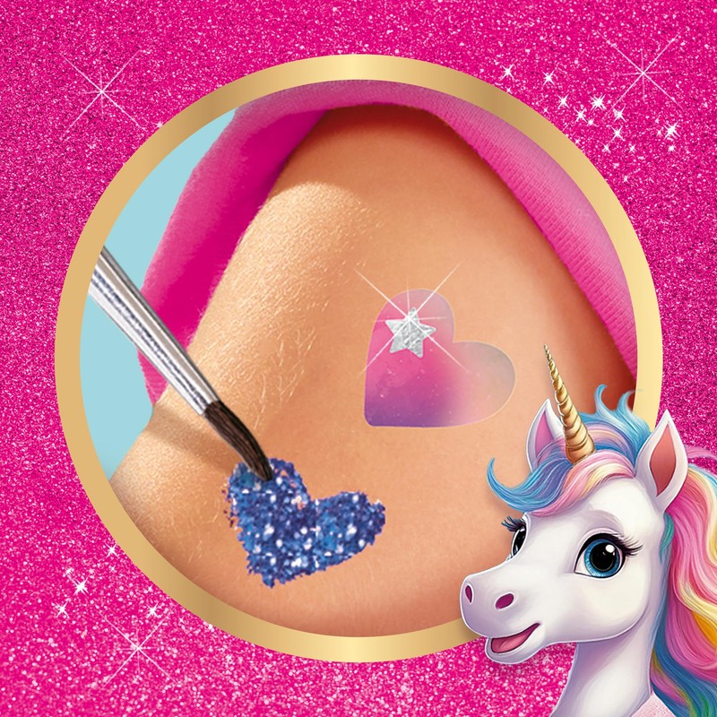 SES Creative 14724 Unicorn Tattoos and Glitter Creative Craft Set