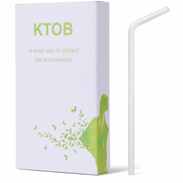 100 Count 100% Plant-Based Compostable PLA Straws - Plasticless Biodegradable