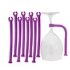 8 Pack Silicone Stemware Saver Flexible Stemware Holder Dishwasher Wine