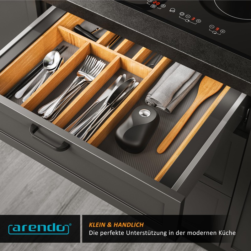 Arendo Electric Can Opener with Automatic 360° Rotation, Opening without