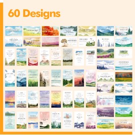 200 PCS Bible Verse Cards, 60 Delicate Designs Mini Prayer Cards Water-Color Style Motivational Inspirational Quote Cards for Religious Christian Women Woman