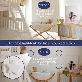 Light Blocker Solution for Blackout Blinds or Curtains - Stop Light Around Roller Blinds or Curtains - No More Suction Black Out Blinds - for Baby Nursery, Kids Room, Shift Workers