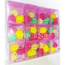 CB Kit 12 Cajitas De 3 Esponjas Maquillaje Profesional Mayoreo