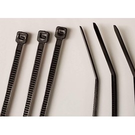 8" Black Nylon Cable Tie Width Self Locking Plastic Cable Wire Zip Ties UV Resistant (200)