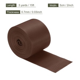 QUARKZMAN Flat Nylon Webbing 2 Inch 5 Yards Polypropylene Webbing Brown for Backpack, Luggage Rack, Outdoor Climbing, DIY Crafts