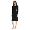 Maggy London Women's Long Sleeve Tucked Jewel Neck Sheath Career