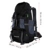 50L Waterproof Bag Camping Climbing Outdoor Travel Hiking Backpack Black