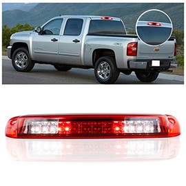 For 1999-2006 Chevy Silverado/GMC Sierra LED 3rd Third Brake/Cargo Light High Mount Lamp GMT800 Red (Electroplating Housing)