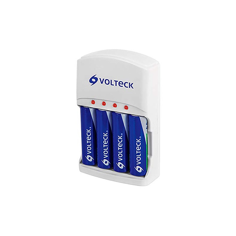 Battery charger, AA, AAA and 9V batteries includes 4 AA