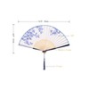 QIRMIZI 10 Pieces Handheld Fans, Silk Folding Fans, Floral Folding