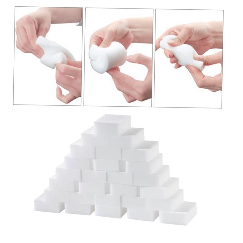 ORFOFE 50Pcs Kitchen Cleaning Sponge Pads Durable High Density Scrub
