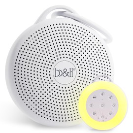 b&h White Noise Machine - Portable Sound Machine for Baby Adult, 24 Soothing Sounds, Recorder Function, 3 Timers & 9 Colors Night Light, Noise Sleep Machine for Home Office Privacy and Travel