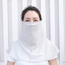 Rose Neck Cover, UV Protection, Face Mask, For Summer, Sun Protection, Sweat Absorbent, Quick Drying, Easy To Breathe Multifunction (Light Gray)