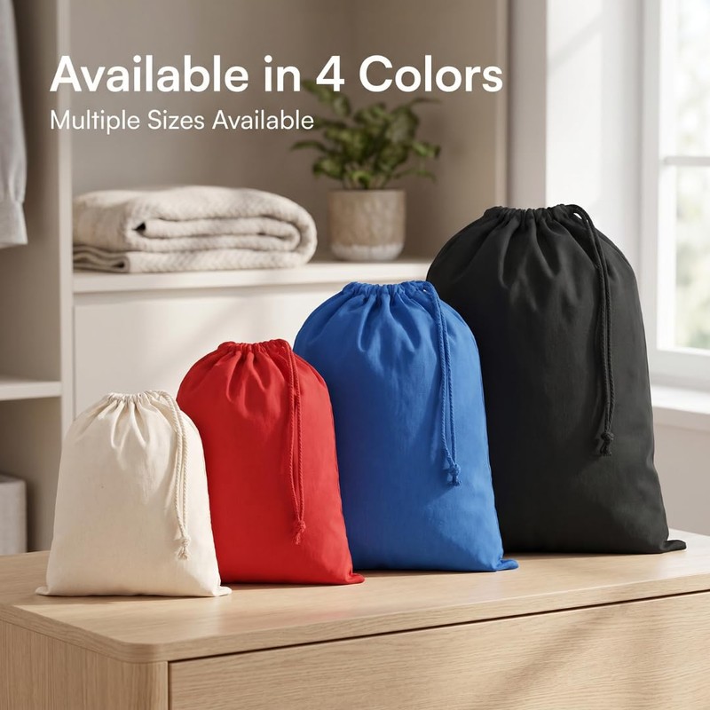 IMFAA Sack Drawstring Cotton Canvas Bags – Reusable, Eco-Friendly Storage