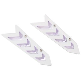 XhuangTech 2 Pcs Car Windshield Wiper Blade Spoilers for Enhancing Wiper Blades Arm Pressure, Universal ABS Wiper Wing Blade Spoilers Presser, Arrow-Shaped Car Wiper Blade Accessories (White)