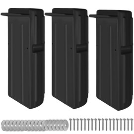 Dock Bumper Fender,Boat Dock Bumpers for Edge or Side,Marine Fender Guard,Vertical Protection,Durable Construction,Includes Mounting Hardware,3 Pack-Black