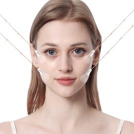 Facelift Tape Set - 80 Invisible Stickers & 4 Lifting Ropes for Instant V-Shape Contouring of Face, Neck & Eye Area