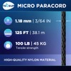 TECEUM Micro Paracord – Negro – 1,18 mm x 100
