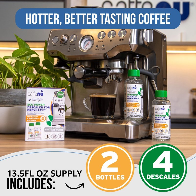 Breville Compatible Descaling Solution. 2 Bottles of Descaler Solution. Descaling
